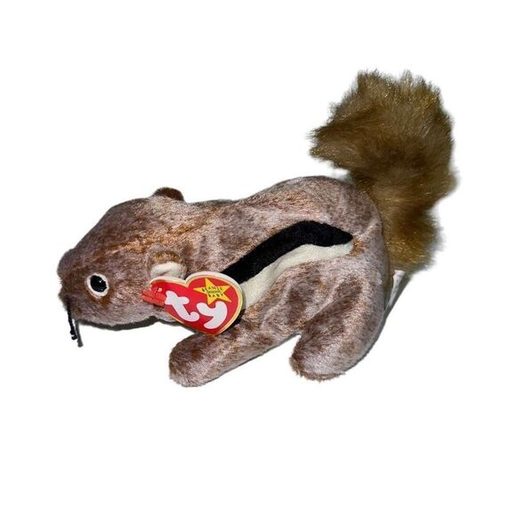 Vintage Ty Beanie Babies plush - NWT - Chipmunk plush - Picture 1 of 2